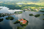 Lituania: Trakai Castle in Lake Galve