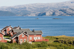 Norwegian Lakeside Village in Northern Europe