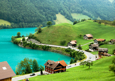 Switzerland: Village on Lake Brienz